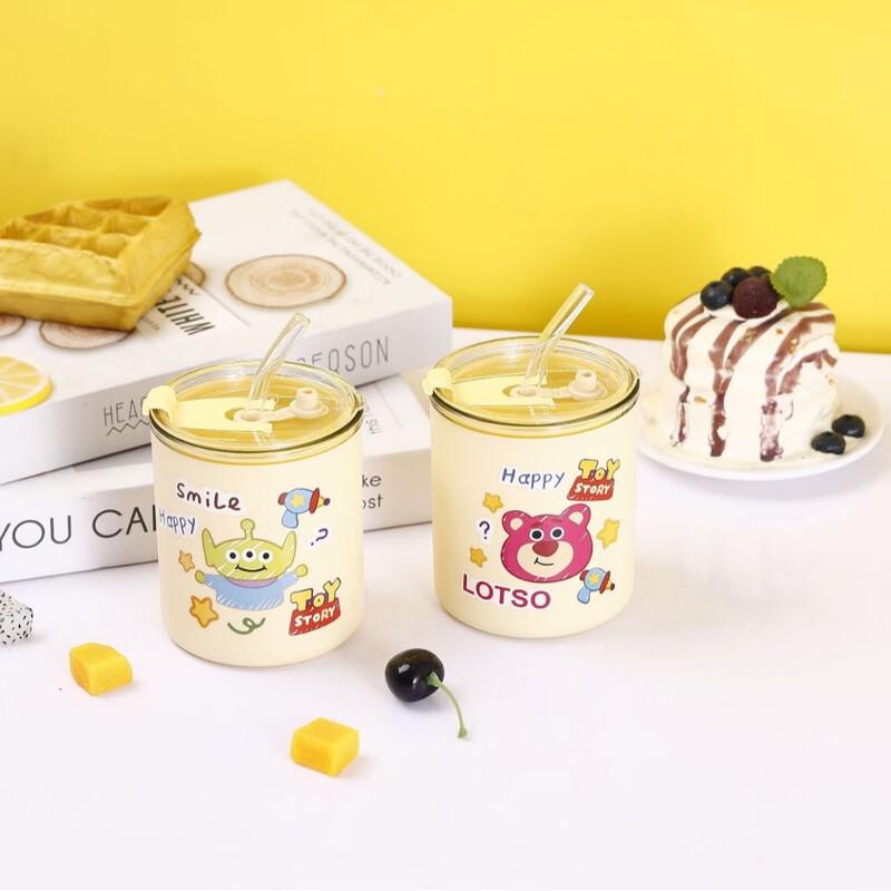 MOZHOU Cute Cartoon Bear Glass Cup