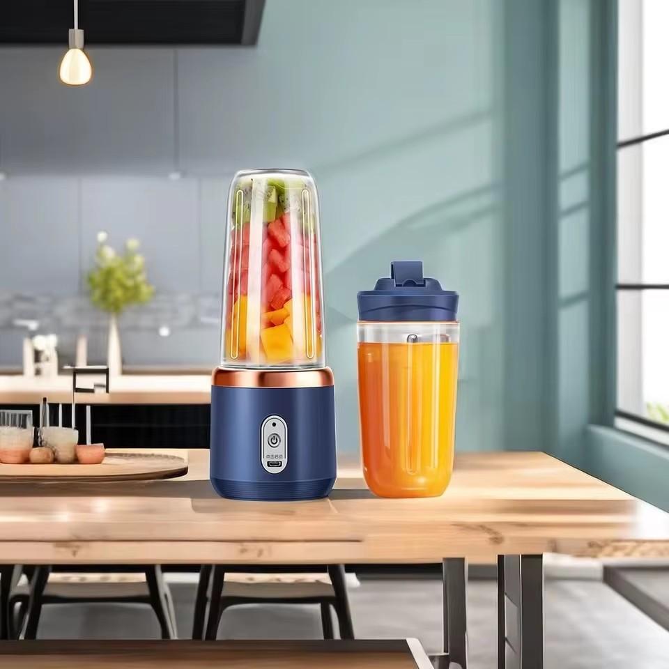 6 Blades Electric Juicer Cup 2 Cups For Travel Portable Juicer Mixer Usb Charge Fresh Fruit Juice Personal Blender Smoothie