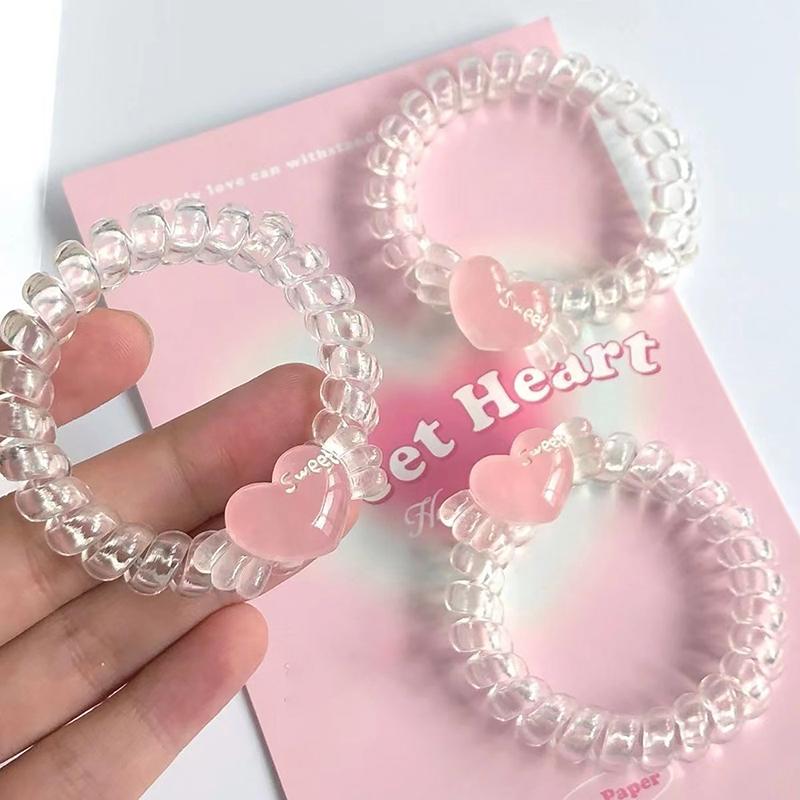 2023 Y2K Star Hair Ring For Women Girls Cute Jelly Pentagram Telephone Line Hair Rope Korean Elastic Hair Bands Friends Gifts