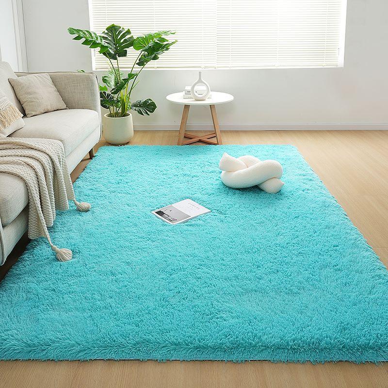 Checkered Plush Rug Soft Fluffy Carpet for Living Room Bedroom Home Decor Shaggy Floor Mat Bedside Rug