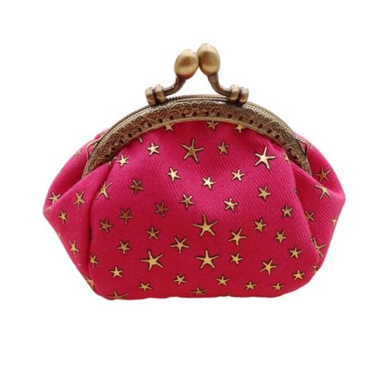 Five-Pointed Star Coin Purse Mini Kiss-Lock Change Purse