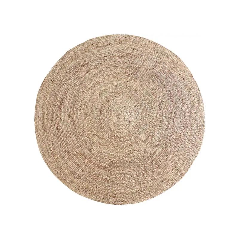 

Плетеные ковры для гостиной, спальни, декор, чистые растения, круглые ковры, домашний декор, напольные коврики, ретро, полый дизайн 80cm
