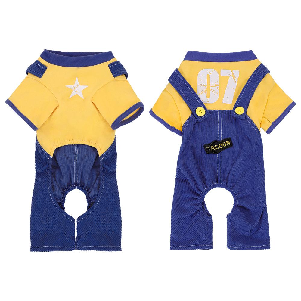 Spring Summer Pet Dog Clothes Harness Style with Leash Attachment Four-Legged Clothes for Small and Medium Dogs Cute Dog Clothes