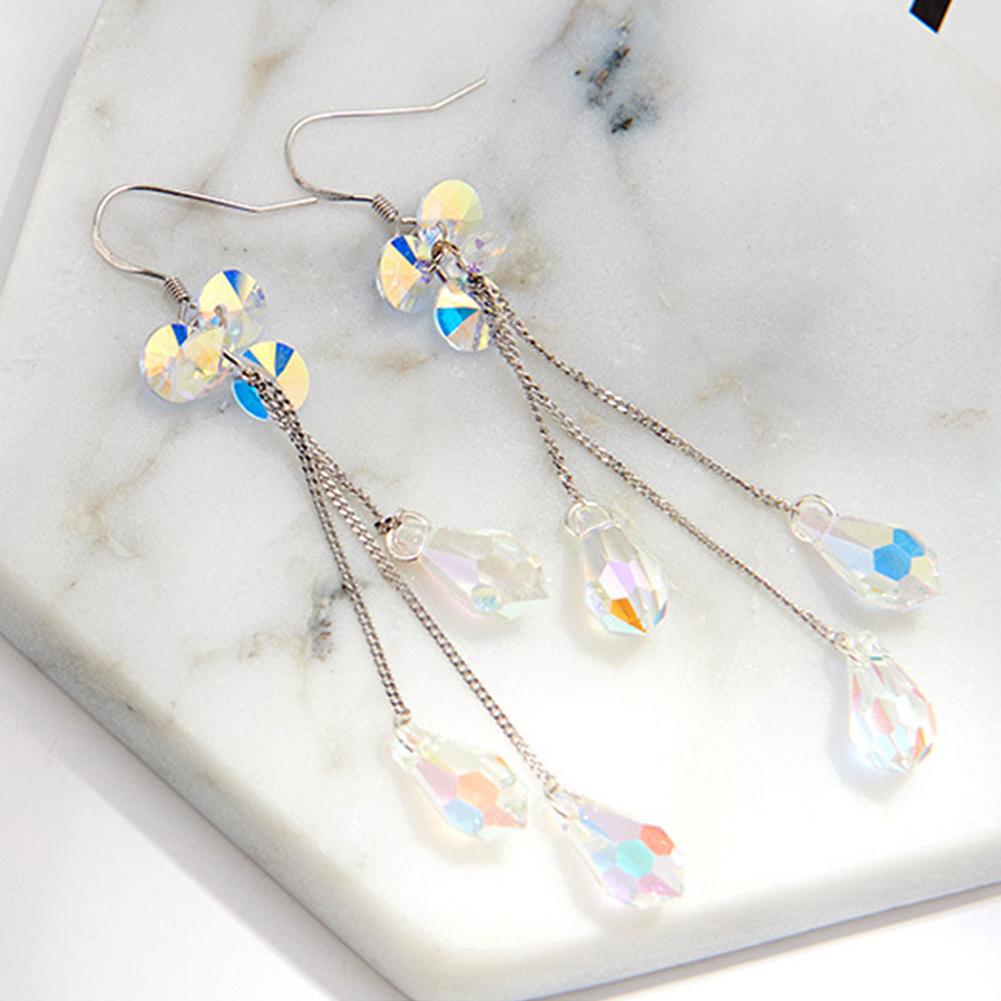 Bluelans Earrings Tassel Hook Multicolor Chain Long Earrings Drop Dangle Women