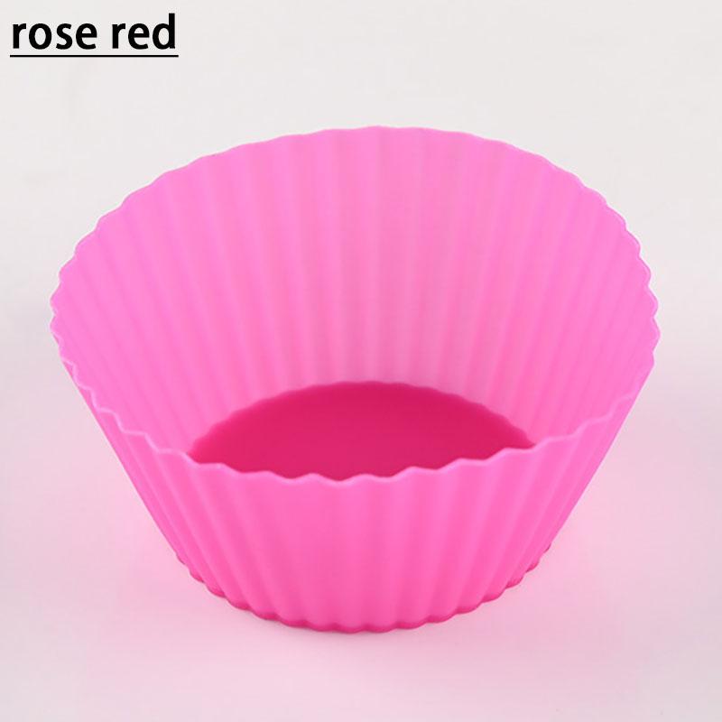 12/24/36pcs Of Silicone Cake Mold Round Muffin Cup Cake Baking Mold Kitchen Cooking Bakeware Making Diy Cake Decoration Tool