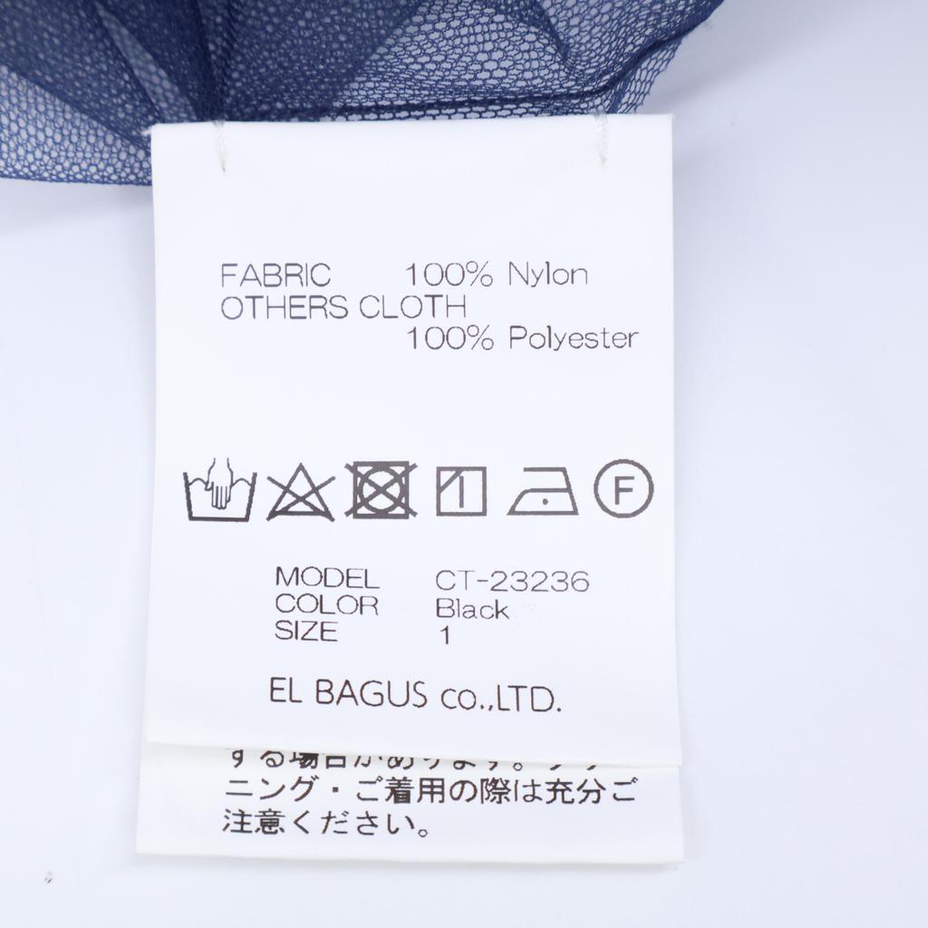 Chika Kisada [UNITED ARROWS Exclusive] 23AW Navy Cut and Sewn Tulle Long Sleeve T-Shirt tops F Navy / BlackUsed