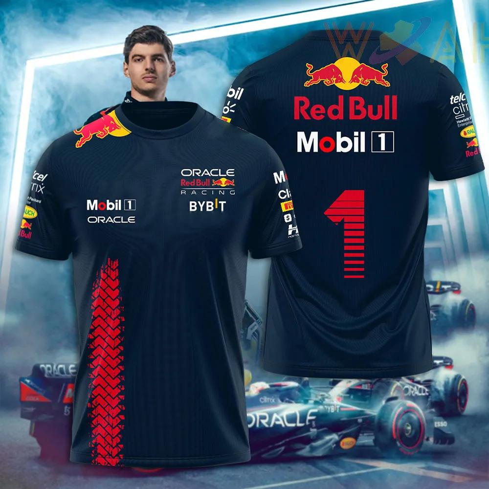 Bobby 2 Red Bull Print Hot Selling Outdoor Hardloop Sport T-shirt Heren Zomer Racepak Red Bull Merk Fiets Trainingspak XL