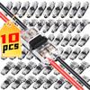 10pcs 2Pin Led Car Audio Universal Compact Wire Connector T/H SHAPE Conductor Quick Splice Crimp Terminal Block 18-22 AWG