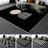 Nordic Printed Floor Mat Large Carpet Sofa Rug Anti Slip Living Room Bedroom Bedside Mats Floor Foot Pad Decor Kids Playing Mat