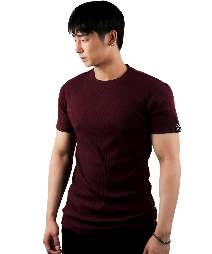 Digeunolusileu Ribbed Slim Short Sleeve Tee