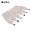 Noble Synthetic Hair Kinky Curly 24 26 28 inch Synthetic Hair Extensions Ombre Blonde Fake Hair Bundles Long Wave Hair Extension