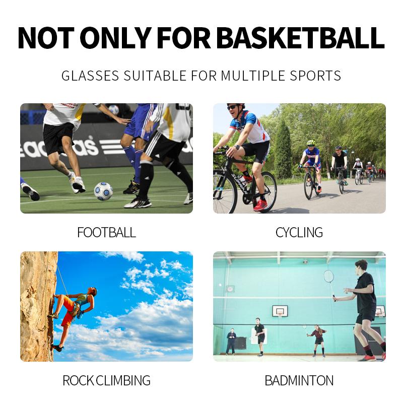 Clear Anlorr Sports Goggles Basketball Outdoor Football Glasses Badminton Safety Glasses