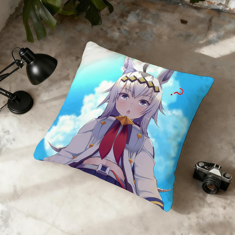 Anime U-Uma M-Musume Cinderella Gray Oguri Cap cushion cover Office Convenient Nordic Simplicity Hit With Zipper Cushion Cover
