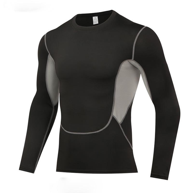 Men's Quick-Dry Long Sleeve Sports Shirt: Basketball, Running, Cycling, Fitness Wear, High Elastic & Breathable.