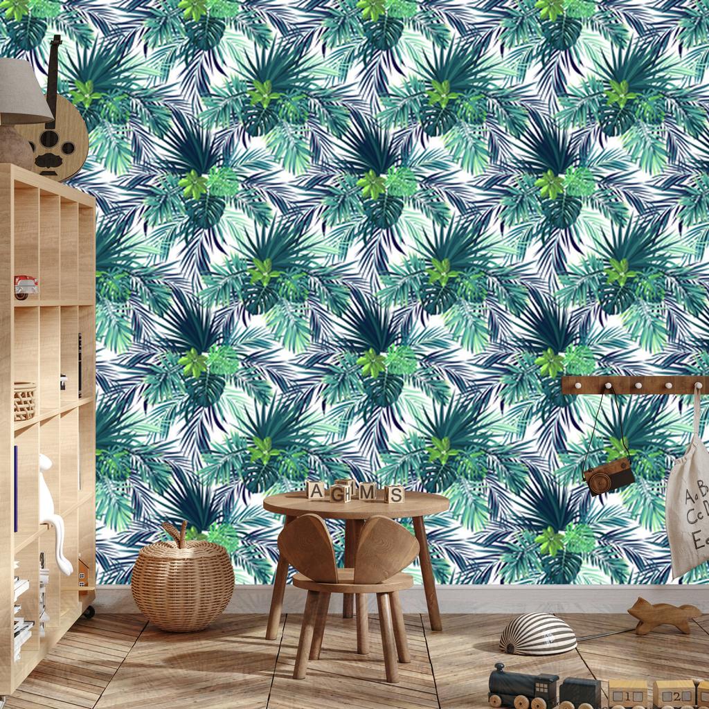 Dark Exotic Leaves Wallpaper for Living Room and Bedroom 50x1000