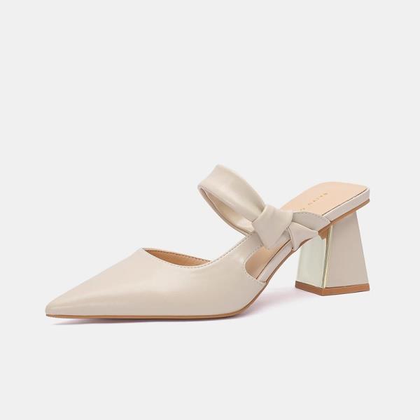 

Модная обувь Женская женская обувь Мюли Тапочки Каблуки Закрытый носок Слайды Квадратный каблук Мягкие Мюли Высокий блочный Заостренный Сандалии Обувь Женская 2025 Squ 35