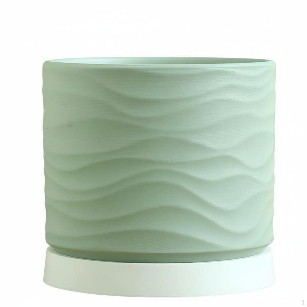 Ceramic Flower Pot with Tray, Modern Minimalist Design, Ins Inspired, Desktop Planter for Home