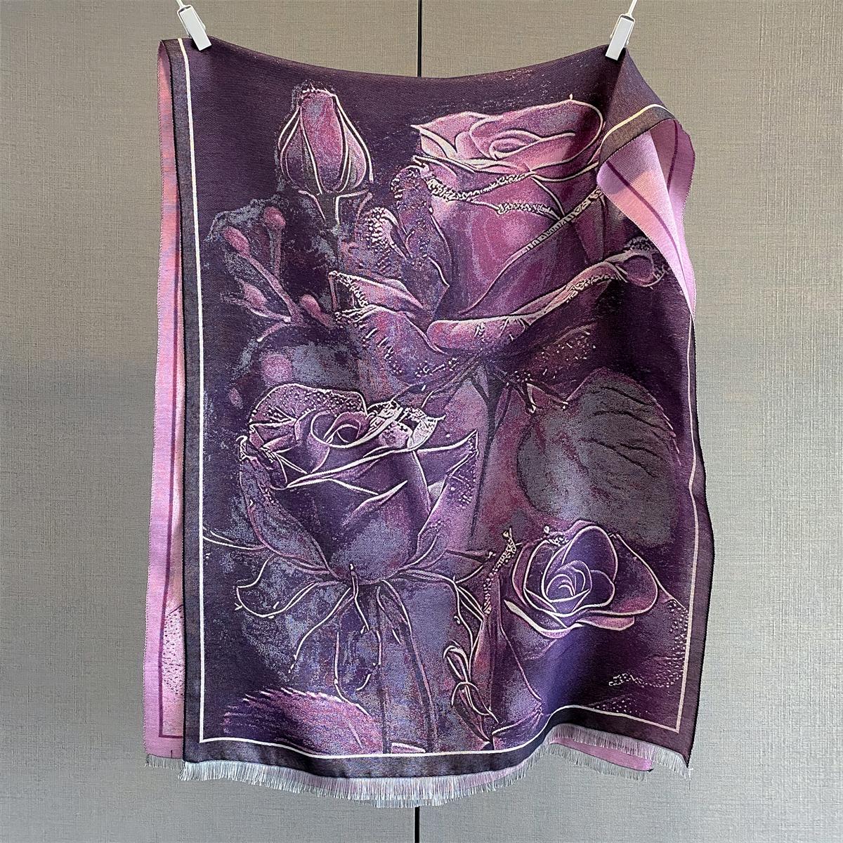 

Luxury 70*185cm Warm Scarf For Women Tassel Shawl Imitation Cashmere Pashmina Warps Autumn/Winter Coldproof Windproof Blanket