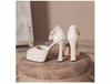 Fashion New Mary Jane High Heels Women's Fashion Round Toe Shallow Mouth One Line with Platform Anti-Slip Wear-Resistant High Heels