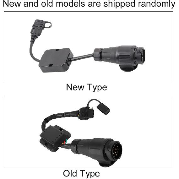 Trailer Truck Electric Adapter Converter Trailer Connector European 13?Pin to 4?Pin Taillight Circuit Wiring Adapter Plug and Play, Trailer winch