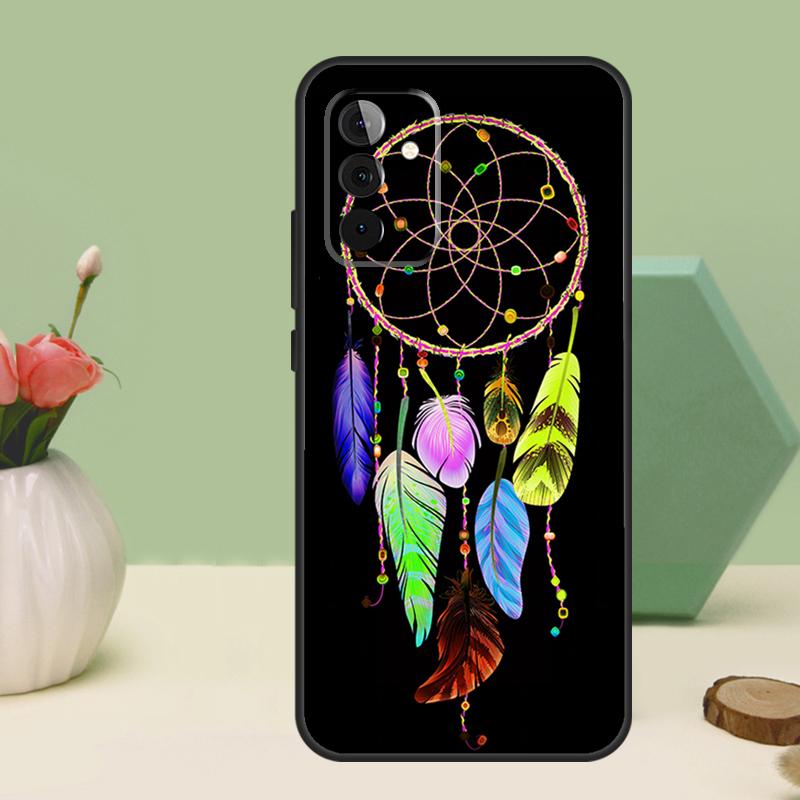 Retro Feather Dreamcatcher For Samsung Galaxy A06 A16 A26 A36 A56 A52 A53 A33 A13 A34 A54 A14 A15 A35 A55 A22 A32 Case