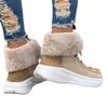 Women's Cozy Platform Snow Boots Winter Warm Faux Fur Lined Anti-Slip Ankle Boot for Women Plush Fleece Lined Short Booties Lace-Up High Top Shoes