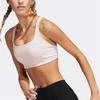 Adidas Simple Solid Color Cross Strap Sports Bra Women Underwear White HC7915