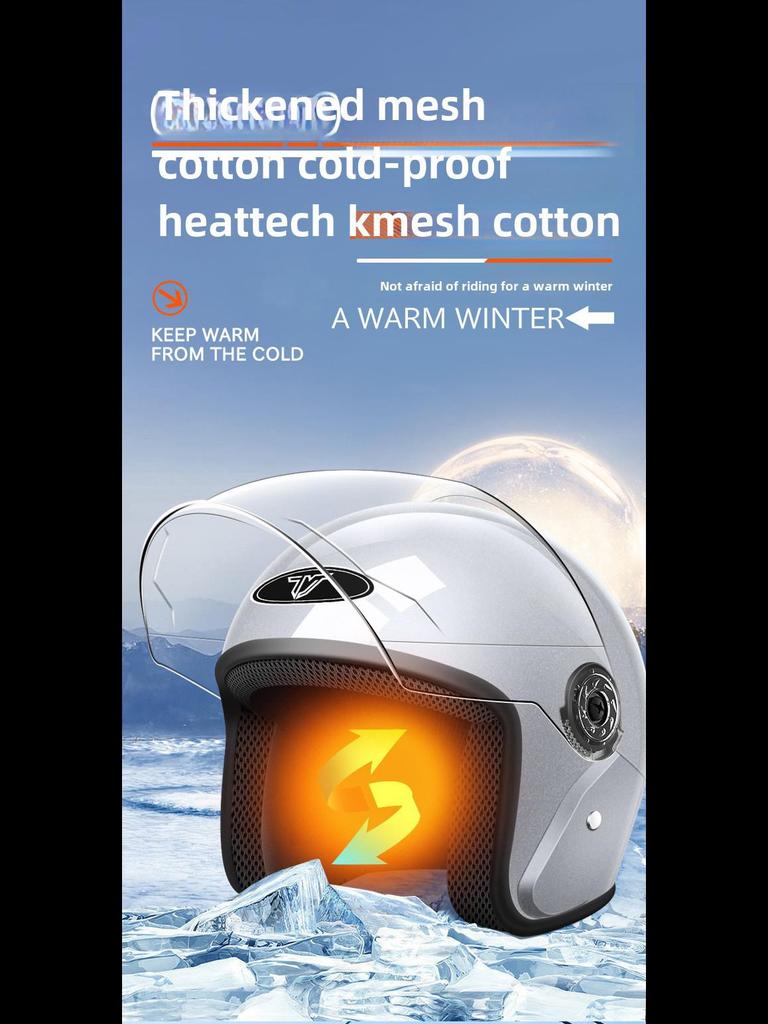 3C Certified Electric Motorcycle Helmet: Unisex Half Helmet for All Seasons, Provides Summer Ventilation and Winter Warmth