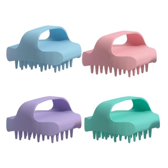 Shampoo Brush Ergonomic Soft Silicone Scalp Massager Non-Slip Handle Massage Mud Shampoo Brush Hair Washing Tool