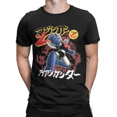 Grendizer Ufo Robot Goldrake Mazinger Z Anime Oblečení Pánské Tričko 80. léta Manga Krátký Rukáv Kulatý Výstřih Tričko Bavlna Klasická Horní Trička