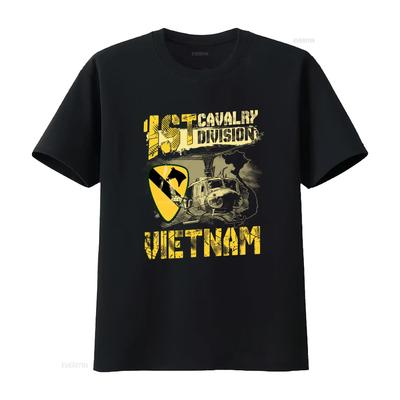 Vietnam Veteran 1st Cavalry Division Uh1 Huey Helicopter T Shirt Limited Edition Vintage Washed Graphic Streetwear Slightly