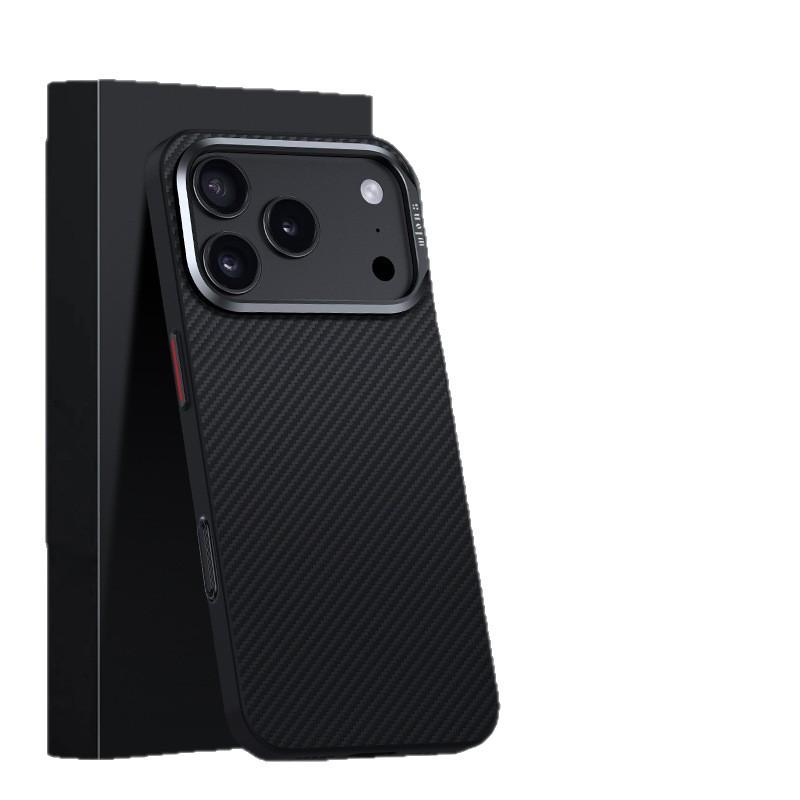 Wlons new model is suitable for Apple 17ProMax Kevlar mobile phone case iPhone17air anti-drop magnetic suction bracket.