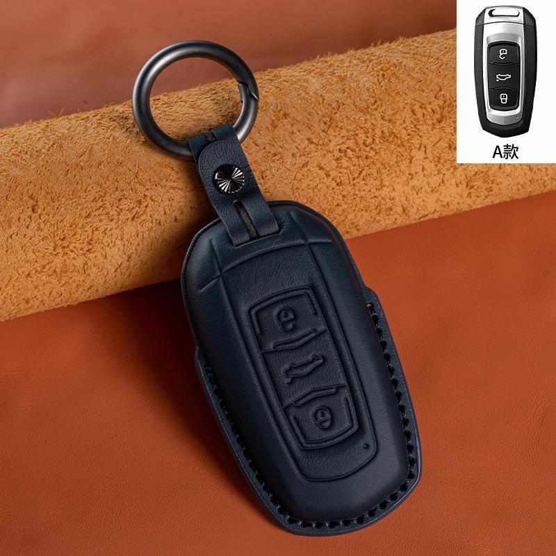 For Geely Emgrand Monjaro Xingyue L Boyue Binyue Binrui Vision X6X Leather Car Key Case Fob Cover Auto Key Protector Accessories