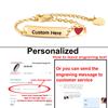 Free Enraving Heart Bracelet Girl Boy , Adjustable Stainless Steel Chain, Personalized Name Date Birthday Gift Not Allergenic