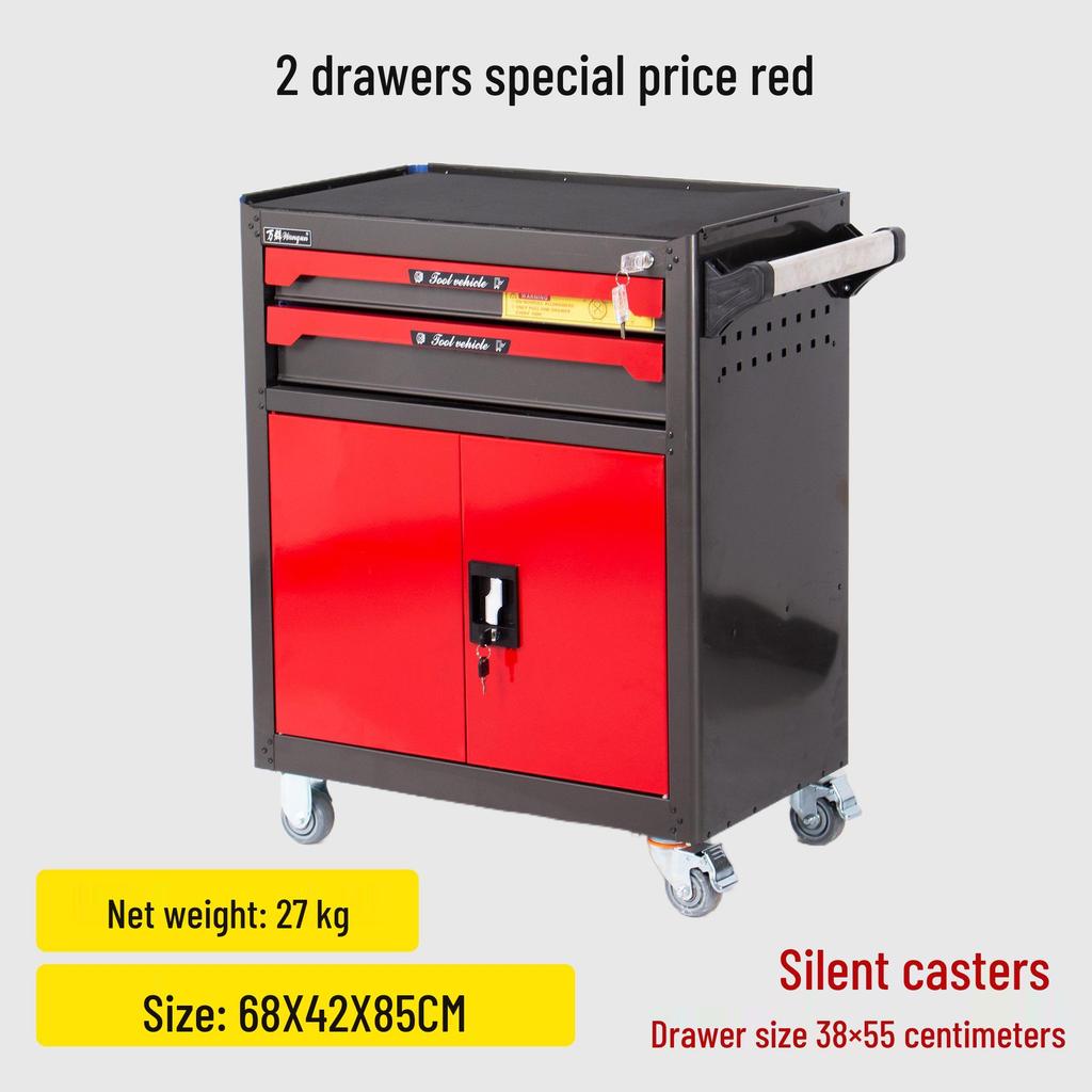 Multi-Layer Thickened Tool Cabinet with Casters for Auto Repair
