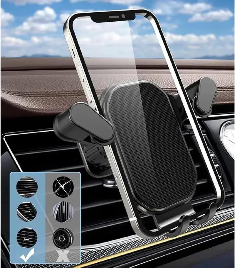 Lüftungsschlitz Auto Handyhalter Schwerkraftverriegelung Handyhalterung 360-Grad Flexible Einstellung Universelle Auto Handyhalterung für 4-7 Zoll