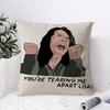 The Room TTommy Wiseau Cushion Cover Breathable Linen Pillow Cover SkinFriendly Home Decor Pillowcase with Hidden Zipper