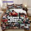 Vibrant City Life Action Three-piece Set (1 * Duvet Cover + 2 * Pillowcase, Without Core) 2D Flat Duvet Cover and Pillowcase Christmas Birthday Gift