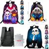 Undertale Sans 16 Inch Children Backpack With Durable Polyester Material And Adjustable Padded Shoulder Straps