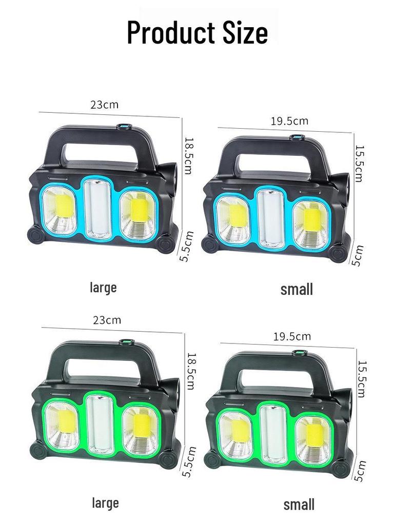 Rechargeable Custom Solar Three-Light Emergency & Camping Spotlight