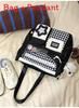 Fashion Backpack With Material And Arch Shaped Shoulder Straps