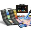 ENMY 48-Color Set of Direct-Fill Acrylic Markers, Water-Based, Brush Pens for Art, Manga, Fabric, Knitting, Canvas, Glass, Wood, and Textiles