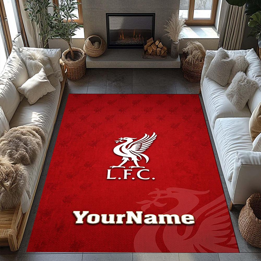Liverpool Personalized Text Floor Mat Design for Foyer Study Room Decorate Room Dormitory Anti-slip Rug Office Home Decor