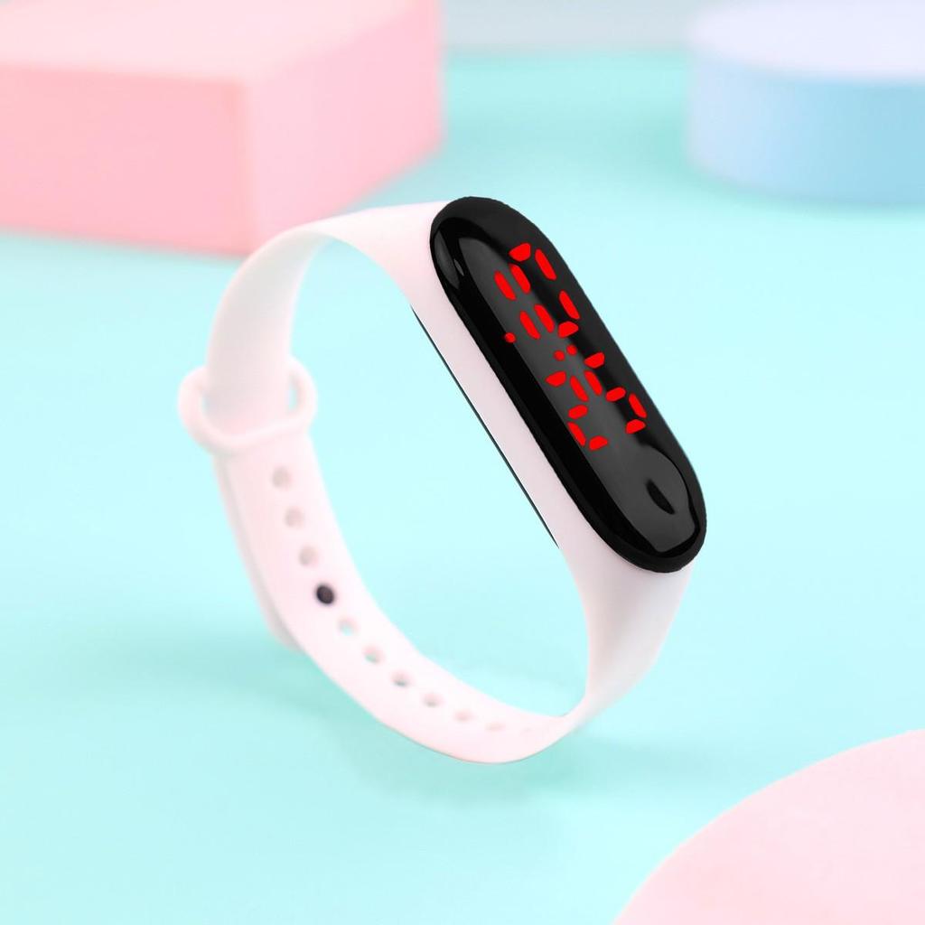 Primary School Student LED Touchscreen Waterproof Sport Watch with Red Light