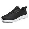 Autumn New Leather Breathable Casual Sports Shoes Large Size Lightweight Soft Sole Running Shoes