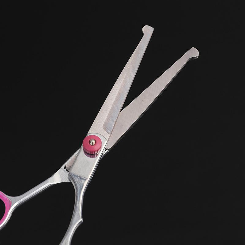 Blue & Pink Baby Flat Cut Scissors, Thinning & Bangs Scissors, Pet Grooming & Hairdressing Scissors Set
