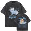 T-shirt Grafica Vintage Lavata Freya Skye Stars Align Tour Uomo Donna Estate Alta Qualità Moda Oversize Cotone