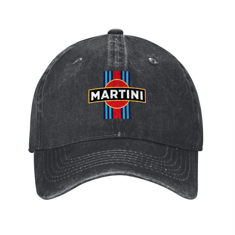 MARTINI Baumwoll-Baseballkappe Classic Vintage Unisex-Hut mit verstellbarem Riemen für den täglichen Gebrauch im Freien