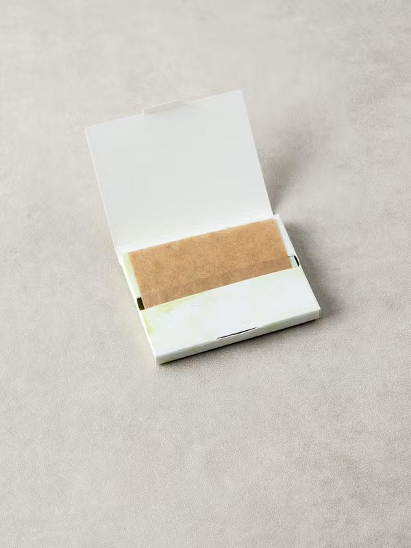Pincel de Labios de Punta Suave 2 uds + Papel de Aceite de Té Verde 110 Hojas Dispensador