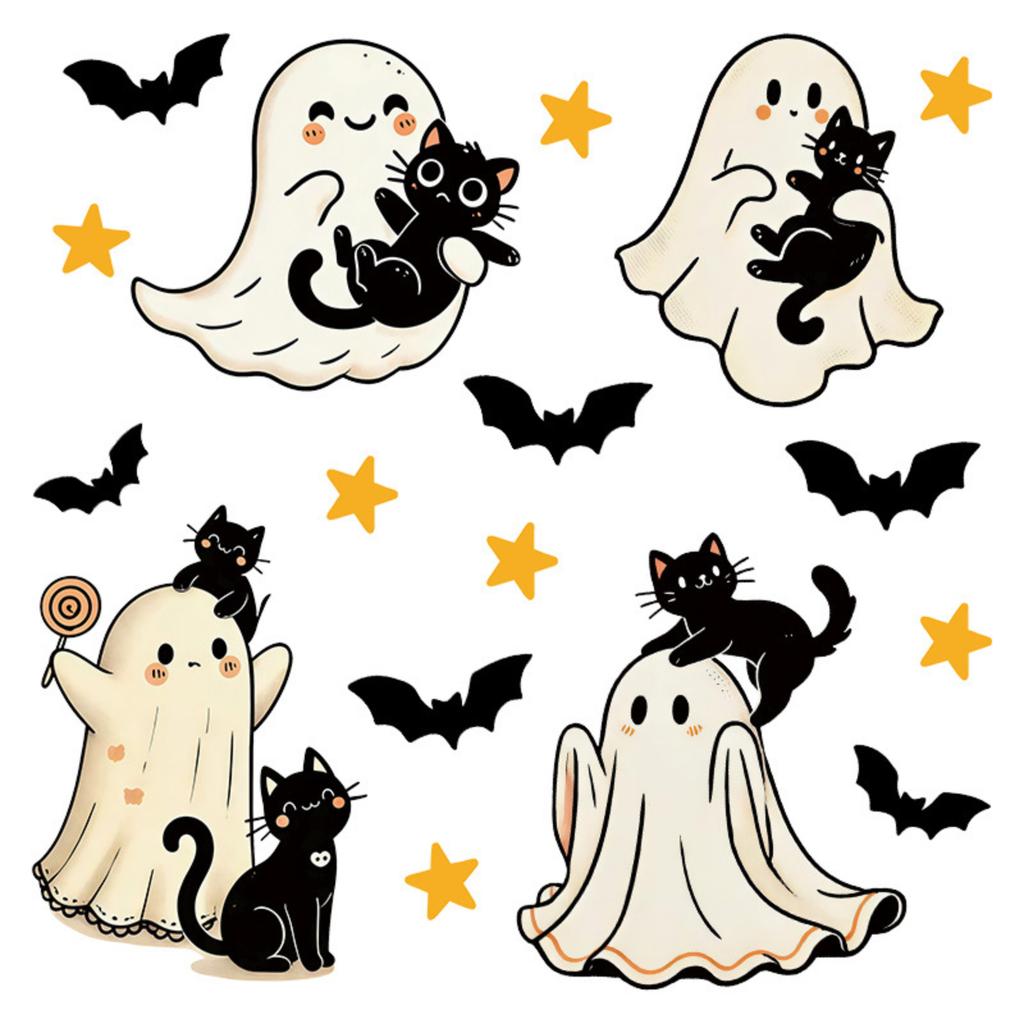 Halloween Static Cling Window Decals for Living Room Bedroom Party Decorations